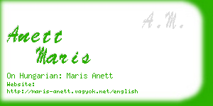 anett maris business card